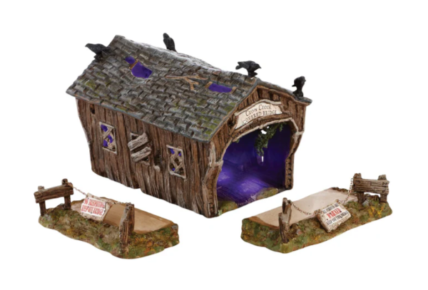 Department 56. CROW CREEK COVERED BRIDGE. Halloween Village Accessory. 4030784