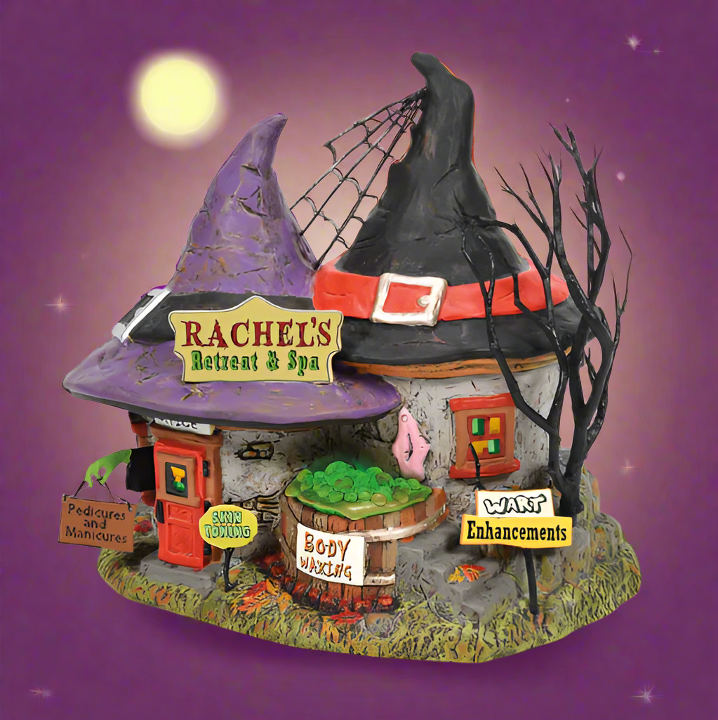 Department 56. RACHEL'S RETREAT & SPA. Halloween Village Building, 6007781. Includes Gift With Purchase.
