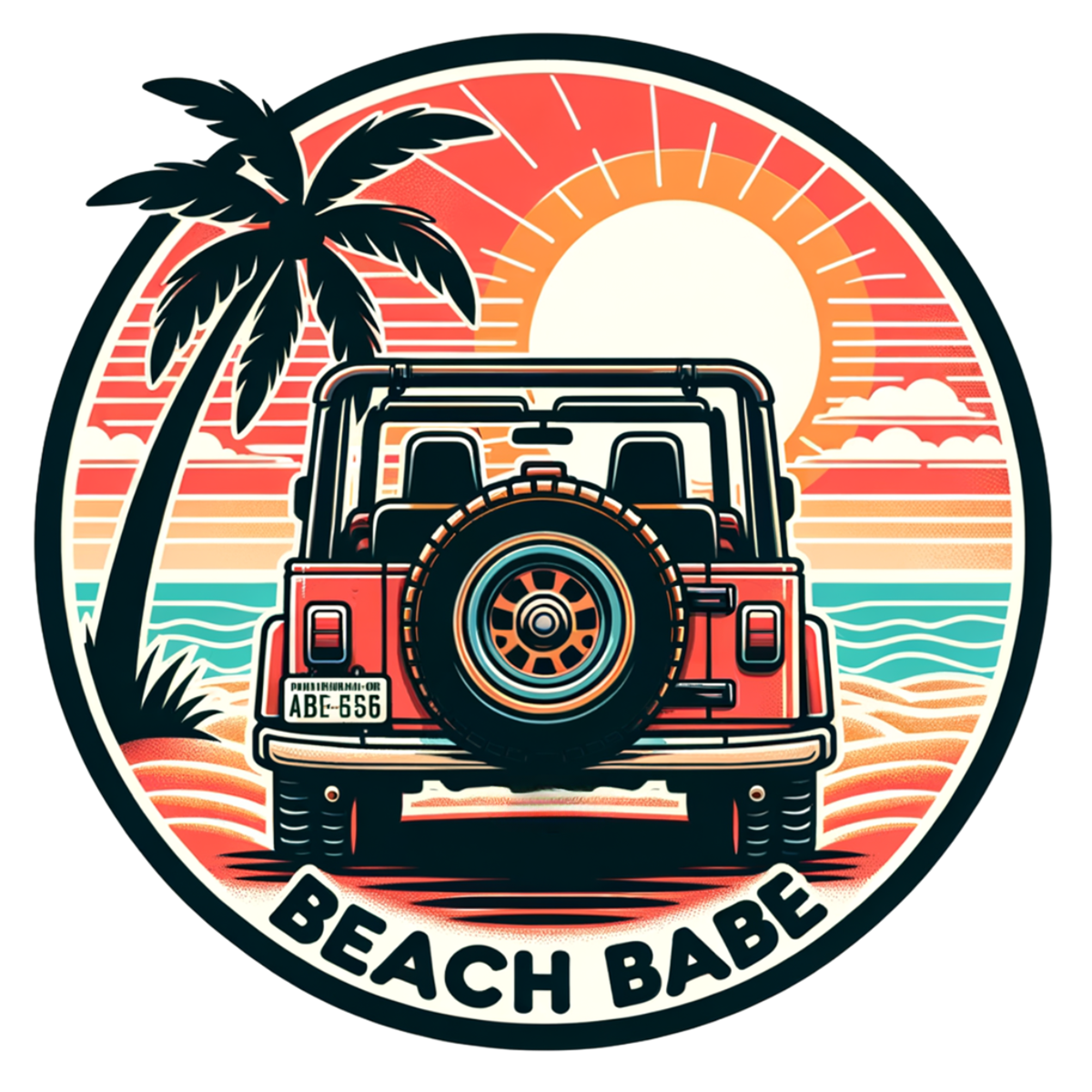 Beach Babe 20 oz Tumbler Stainless Steel Straw 3PC Set