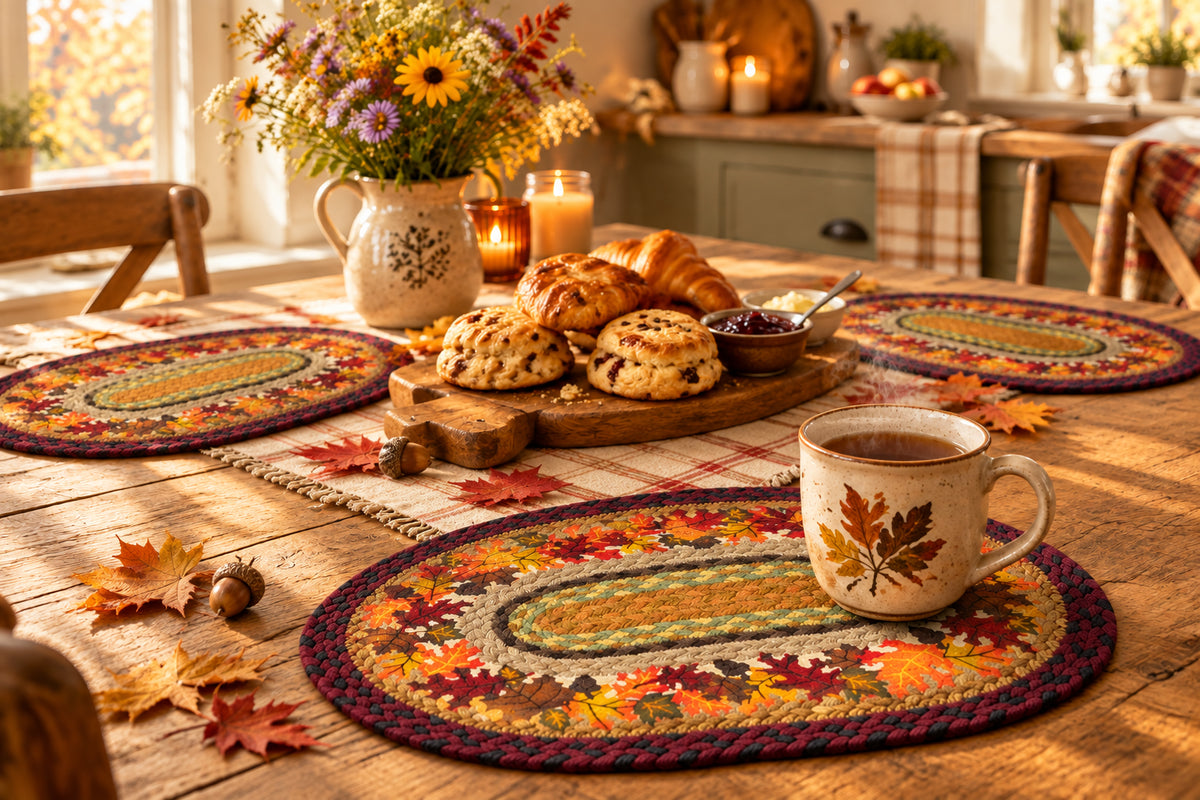 Autumn Leaves Oval Placemat 13x19