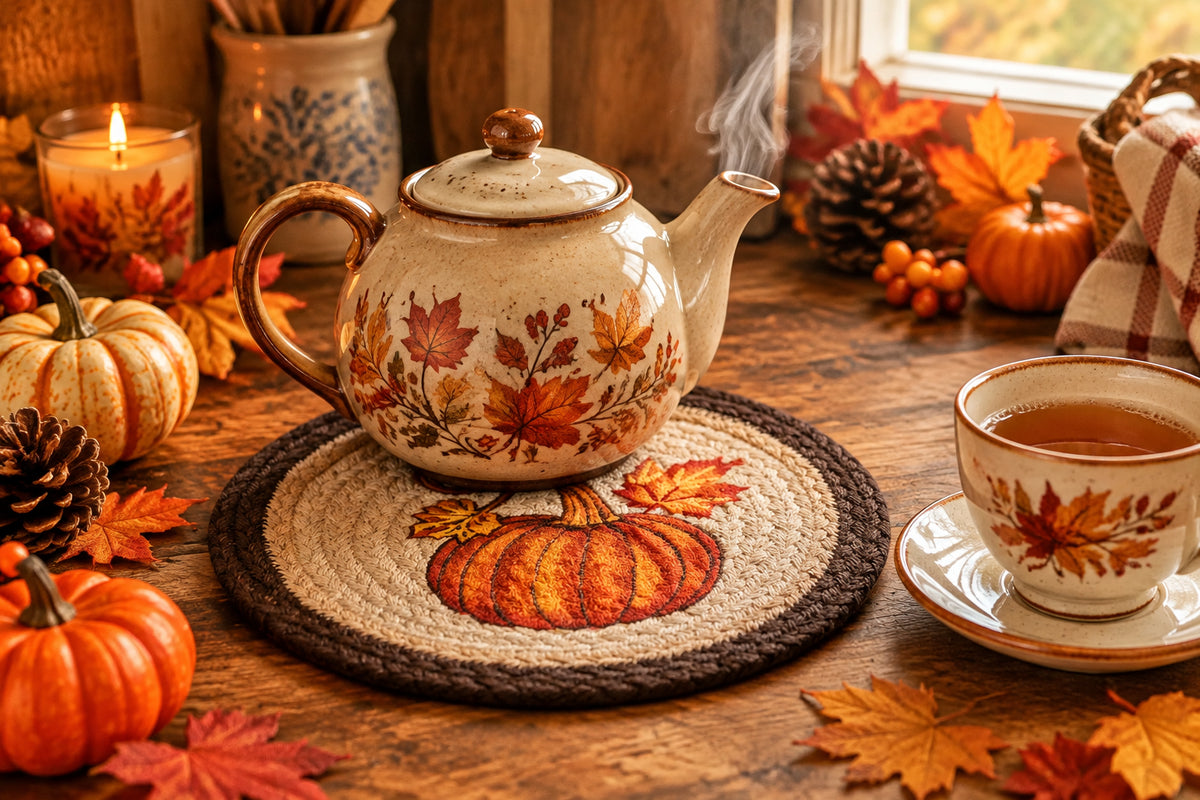Autumn Pumpkin Large 10" Trivet