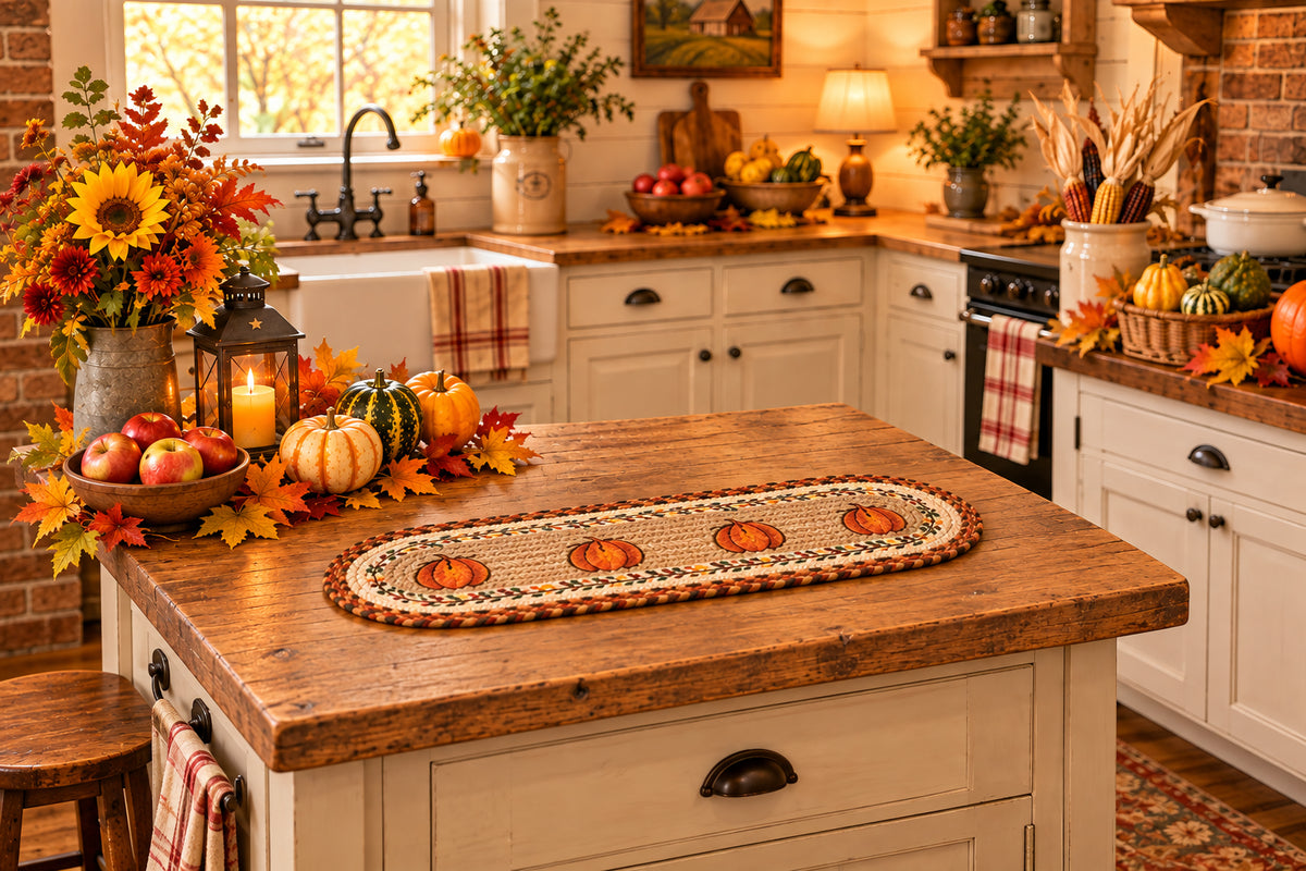 Harvest Pumpkin Table Runner 8.25 "x 27"