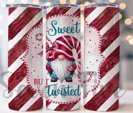 Gnome Sweet Twisted 20 oz Tumbler Stainless Steel Straw 3PC Set