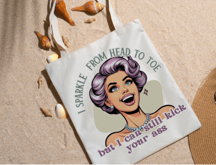 I Sparkle From Head To Toe Jumbo Tote