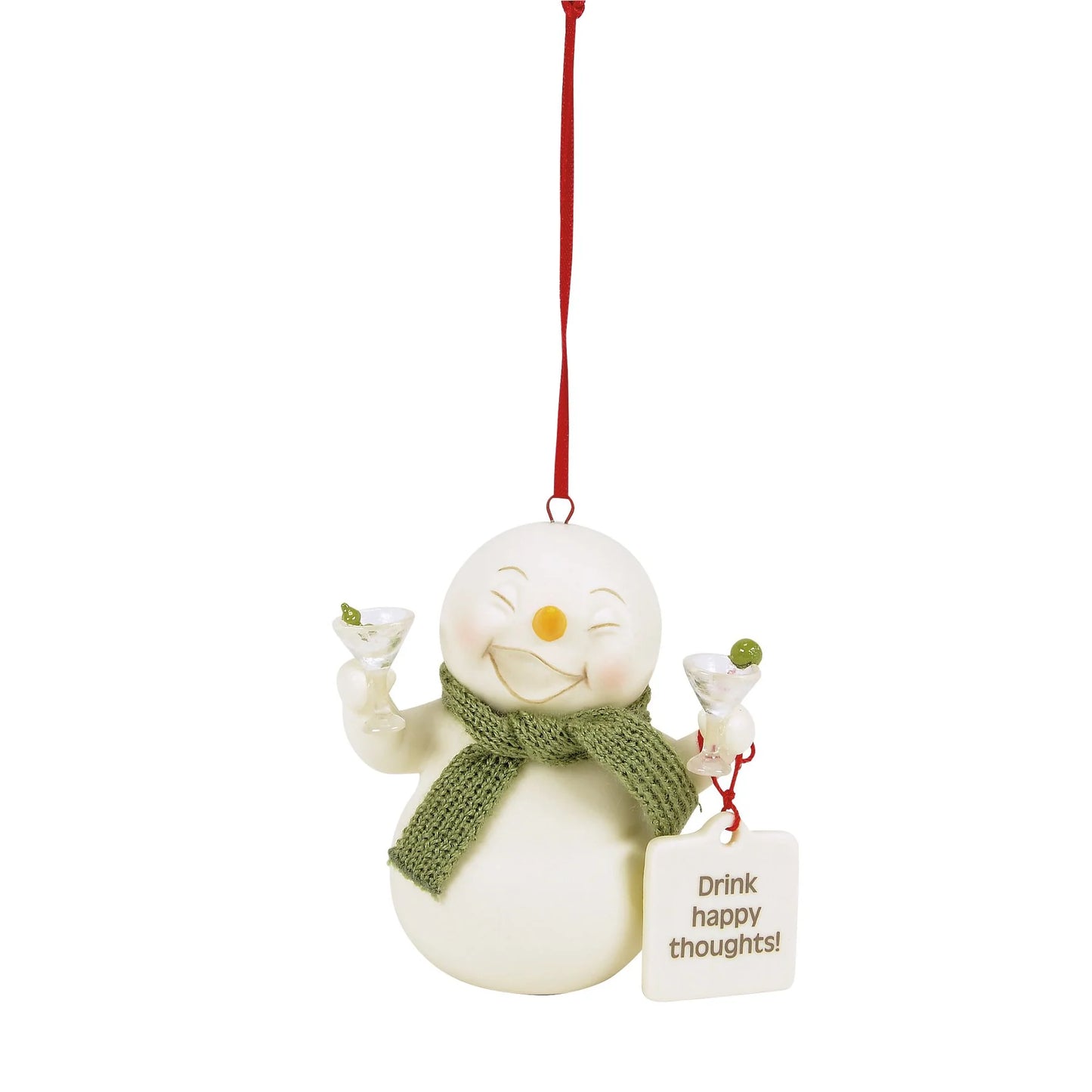 Drink Happy Thoughts - Snowpinion # 6018175 New Department 56 Ornament