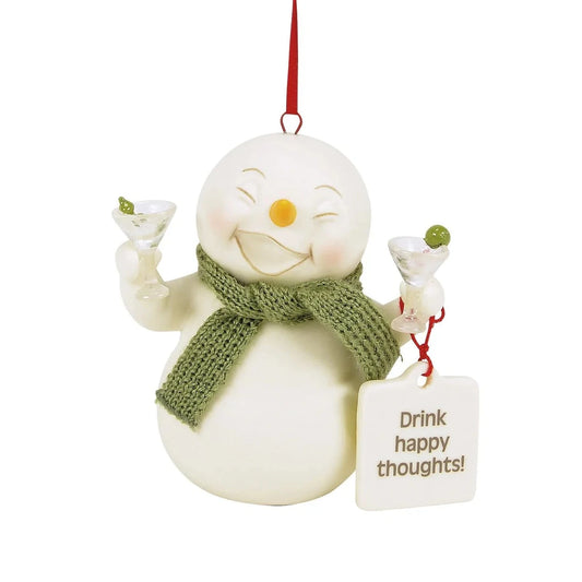 Drink Happy Thoughts - Snowpinion # 6018175 New Department 56 Ornament