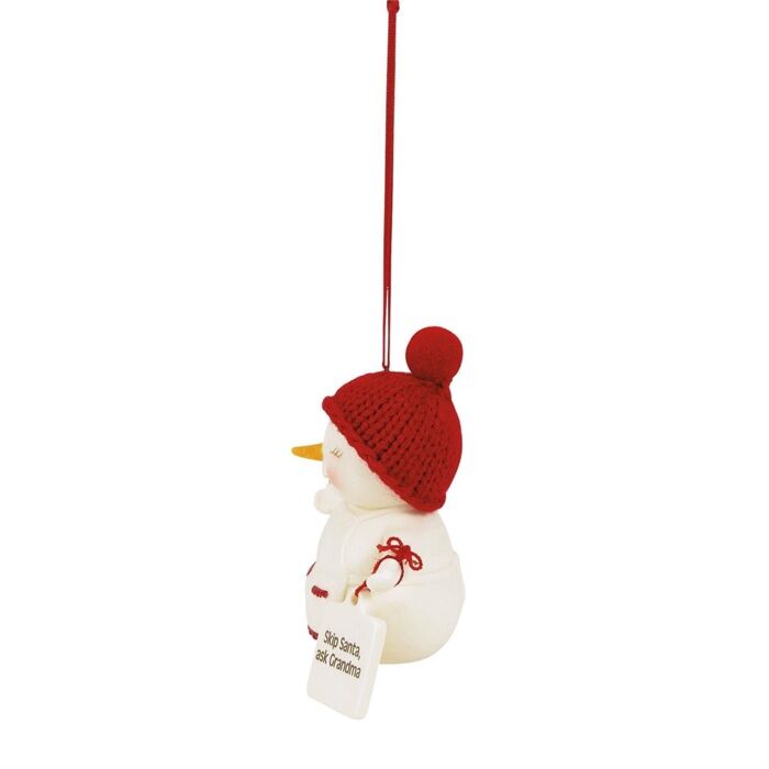 Skip Santa Ask Grandma - Snowpinion # 6018183 New Department 56 Ornament