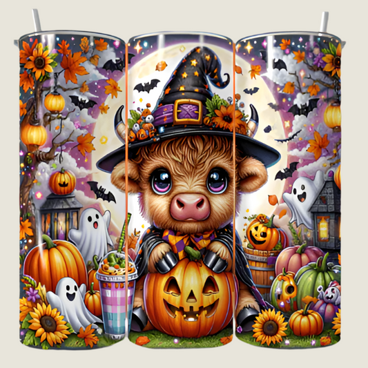Halloween Highlander 20 oz Tumbler Stainless Steel Straw 3PC Set