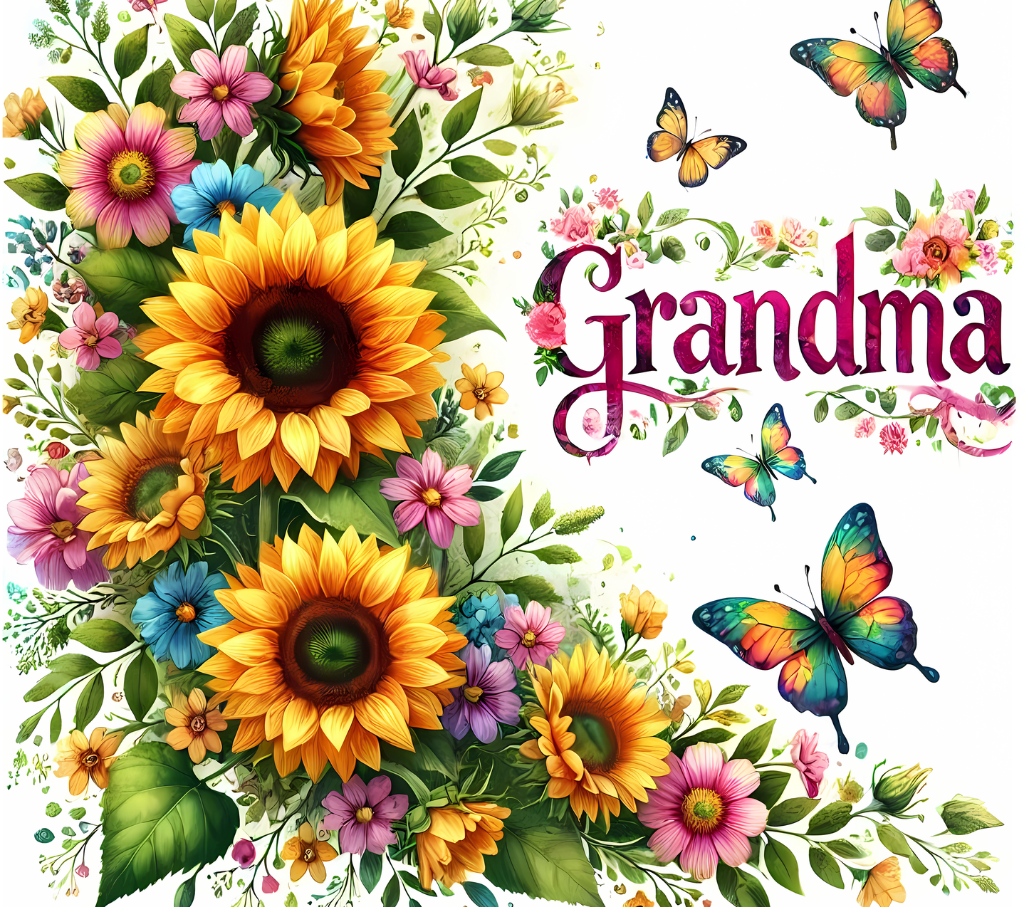 Grandmother 20 oz Tumbler Stainless Steel Straw 3PC Set