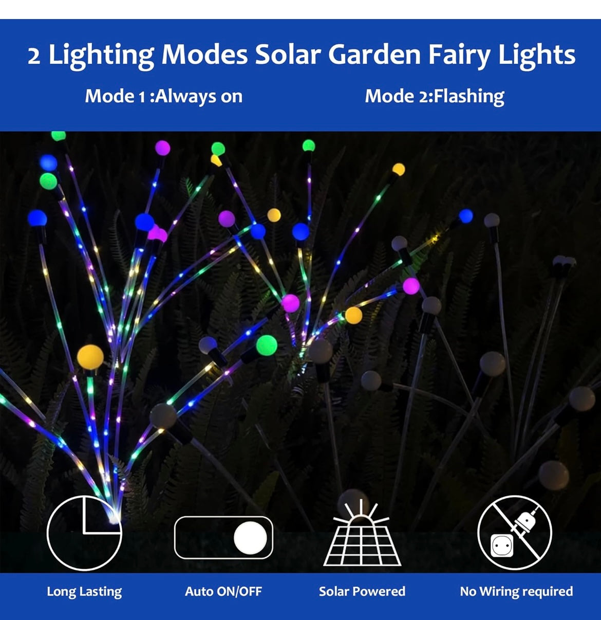 Outdoor Solar Powered Firefly Garden Light