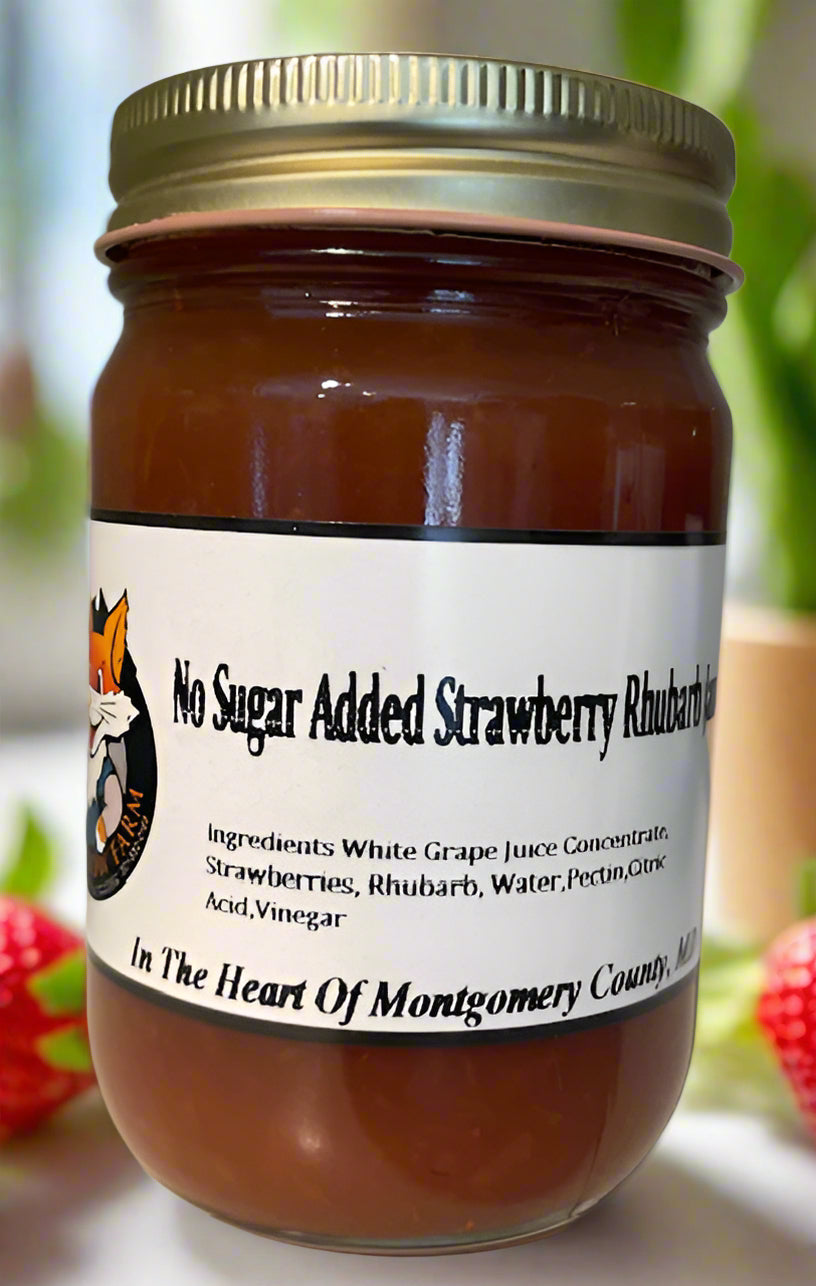 No Sugar Added Strawberry Rhubarb Jam