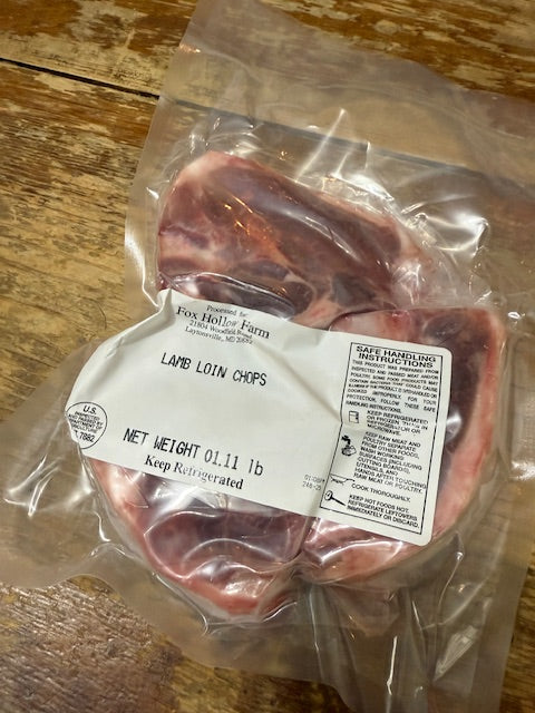 Southdown Lamb Premium Loin Chops pkd/3 100% Grass-Fed & Finished