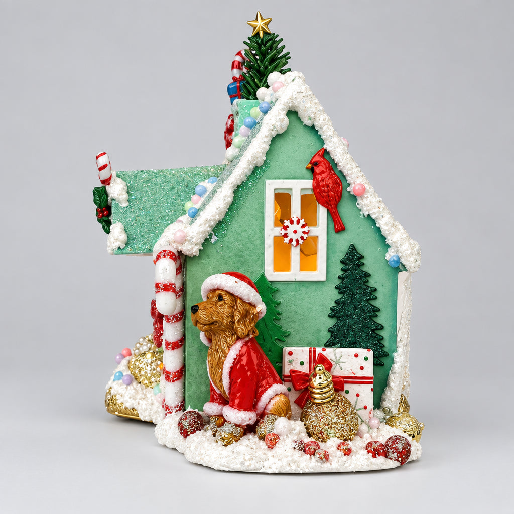 Glitter Christmas Cottage - Lit & Unbelievably Cute - Made Locally In Montgomery County