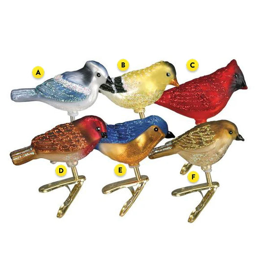Miniature Songbird Clip Ornament #18042 1 piece