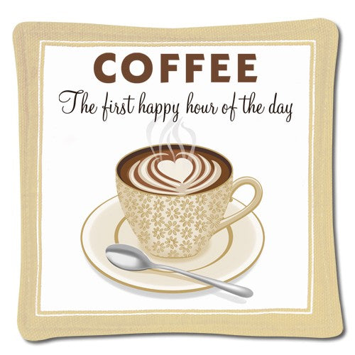 Spiced Mug Mat - Aromatic "The First Happy Hour Of The Day"
