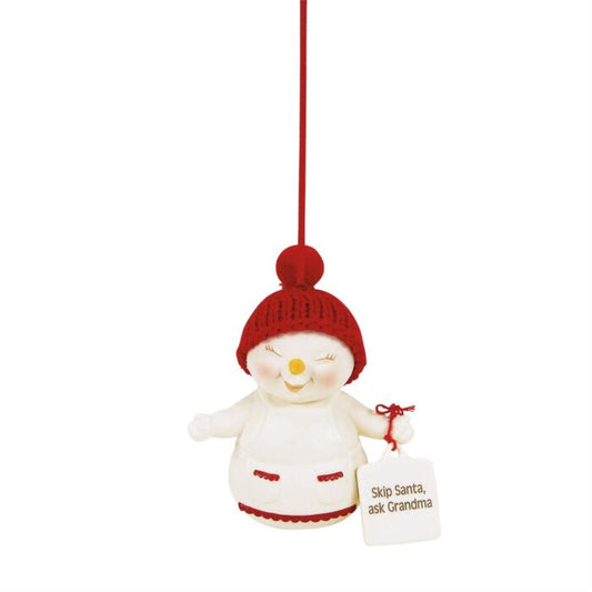 Skip Santa Ask Grandma - Snowpinion # 6018183 New Department 56 Ornament