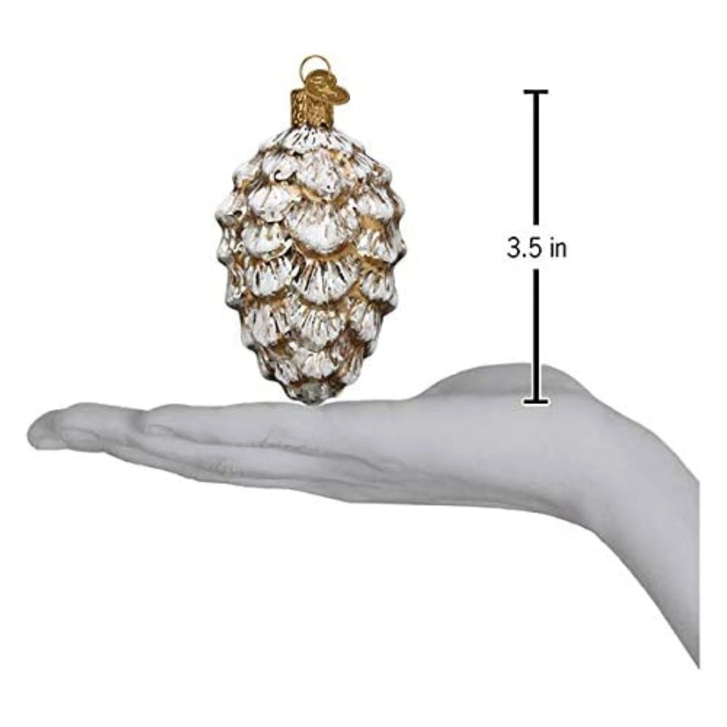 Vintage Ponderosa Pinecone Glass Ornament #51017